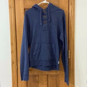 Hollister sweatshirt hoodie mens medium navy blue buttons
